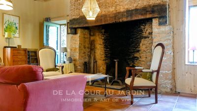 salon de la Propriété avec Gîte à vendre en Périgord Vert