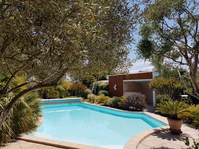 Piscine de la Propriété avec meublés de tourisme à vendre à La Teste-de-Buch sur le Bassin d'Arcachon