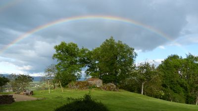 jardin des Chambres d'hôtes et gîte à vendre près Courpière Puy-de-Dôme