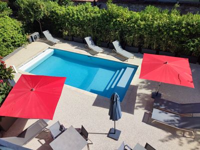 piscine de l hotel particulier avec Chambres d'hôtes à vendre centre Alès dans le Gard