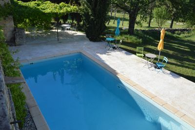 Piscine des Mas provençaux avec Chambres d'hôtes et gîtes à vendre à Barjac Gard