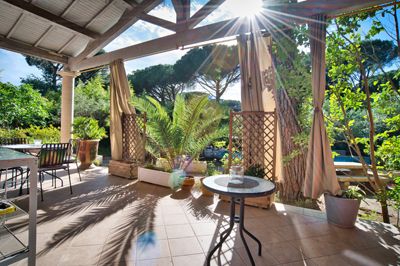 terrasse des Gîte et chambres d'hôtes à vendre près d'Uzès dans le Gard