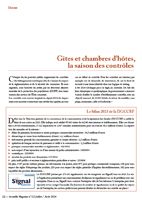 Gîtes et chambres d'hôtes, 
la saison des contrôles