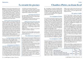 gestion, fiscalité et réglementation en chambres d'hôtes