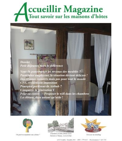 Accueillir Magazine n°66 novembre / décembre 2016