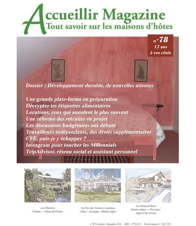  Accueillir Magazine N°78 novembre / décembre 2018