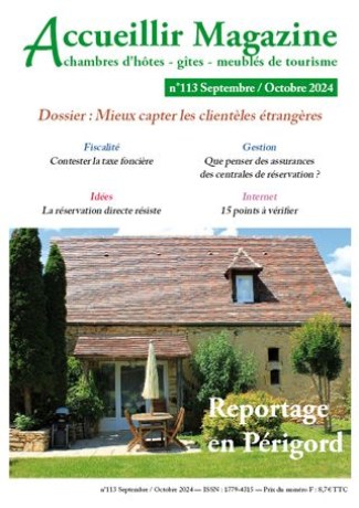 Accueillir Magazine Le numéro 113 octobre / novembre 2024